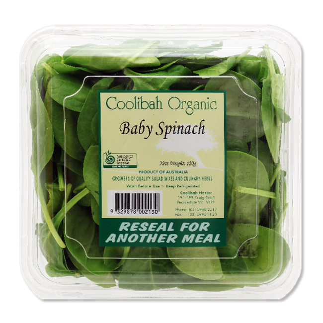 Picture of LETTUCE, ORGANIC BABY SPINACH 120g PACK