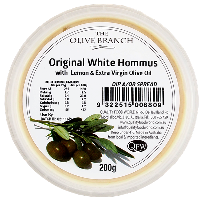 Picture of THE OLIVE BRANCH ORIGINAL WHITE HOMMUS 200g