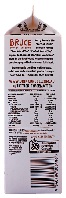 Picture of NUTTY BRUCE ALMOND MILK 1L