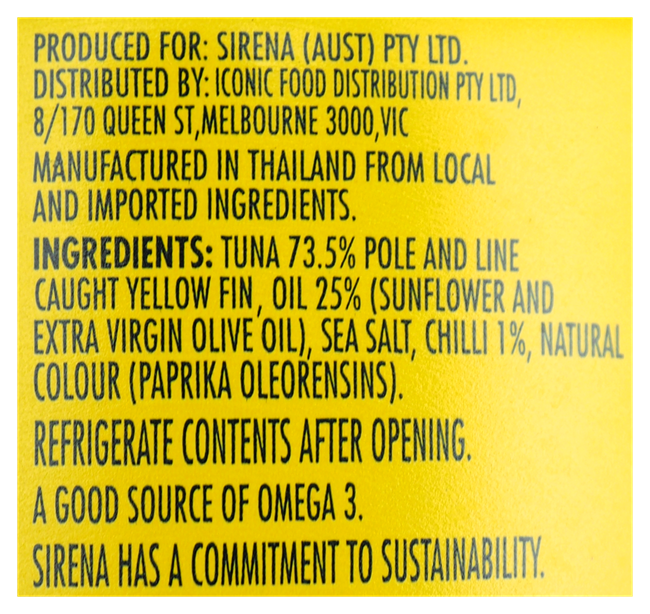 Picture of SIRENA TUNA CHILLI 95G