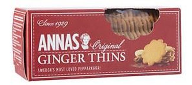 Picture of ANNAS ORIGINAL GINGER THINS BISCUITS 150G