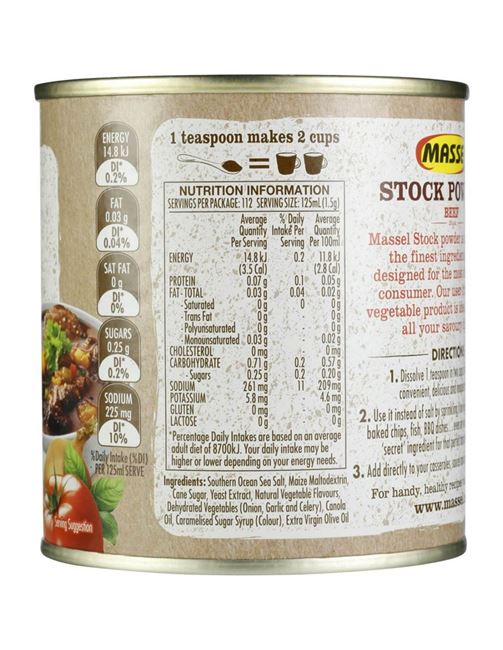 Massel Stock Powder Beef Style 168g Vegan Gluten Free Kosher