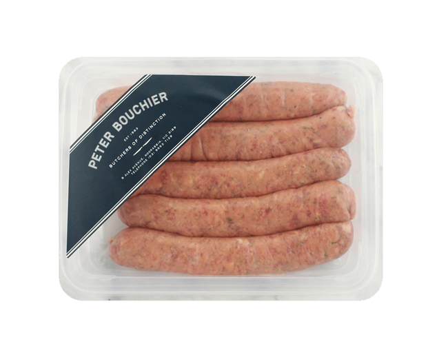 Picture of PETER BOUCHIER LAMB, HONEY & ROSEMARY SAUSAGE Approx 500g