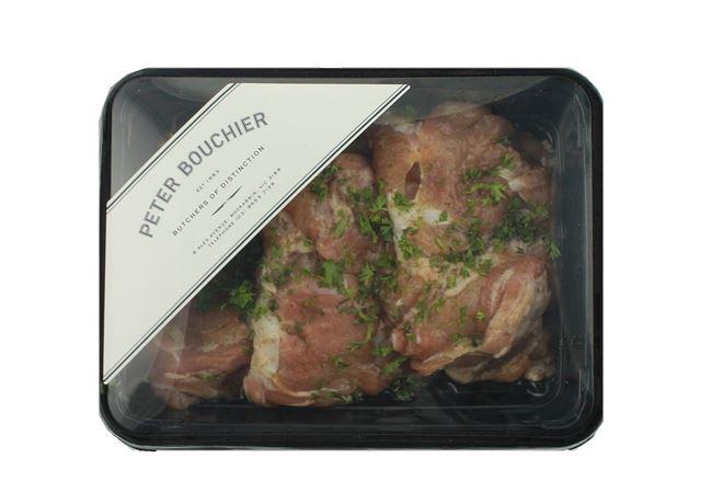 Picture of PETER BOUCHIER FREE RANGE CHICKEN THIGH STEAKS/OFF MARINATED Approx 500g