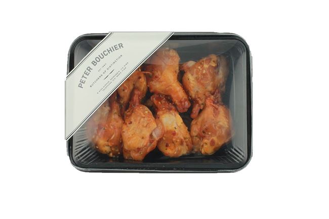 Picture of PETER BOUCHIER FREE RANGE DRUMETTE -HERB, CHILLI, & GARLIC PER TRAY 600g Approx