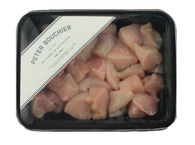 Picture of PETER BOUCHIER FREE RANGE CHICKEN DICED PER TRAY 500g APPROX