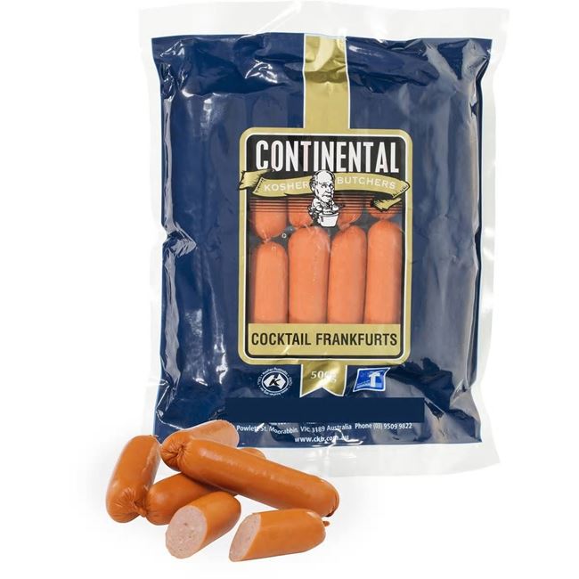 Picture of CONTINENTAL KOSHER BUTCHER COCKTAIL FRANKFURTS 500g