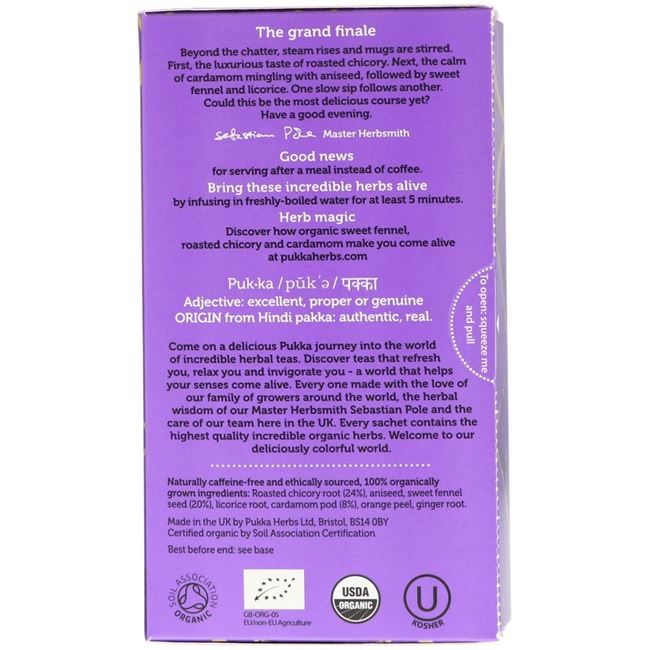 Picture of PUKKA ORGANIC TEA BAGS  AFTER DINNER 36g, KOSHER