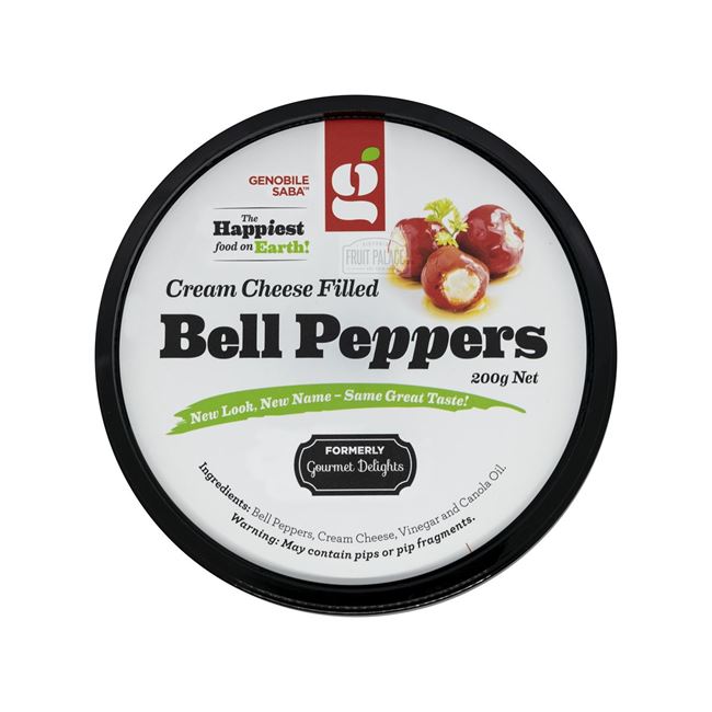 Picture of GENOBILE SABA CREAM CHEESE FILLED BELL PEPPERS TUB 200g