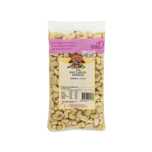 Picture of YUMMY SNACK RAW CASHEWS 500g