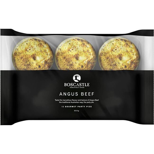 Picture of BOSCASTLE ANGUS BEEF PARTY PIES 660g 12pcs, FROZEN