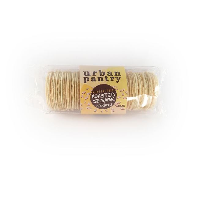 Picture of URBAN PANTRY ROASTED SESAME CRACKERS 100g, GLUTEN FREE
