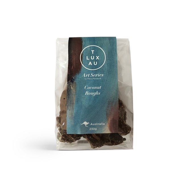 Picture of TLUXAU BLACK CHOCOLATE BAG COCONUT ROUGH 230g