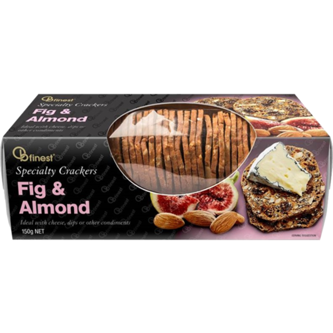 Picture of OB FIG & ALMOND CRACKERS 150g