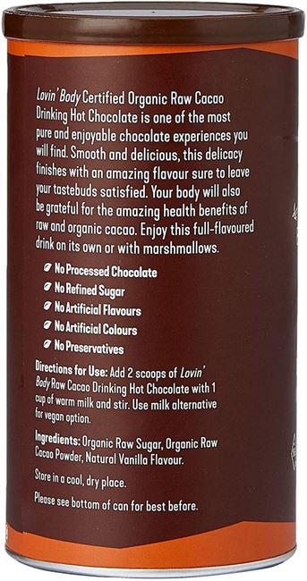 Picture of LOVIN BODY ORGANIC RAW CACAO DRINKING HOT CHOCOLATE 300g