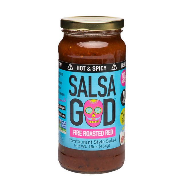 Picture of SALSA GOD HOT SPICY FIRE ROASTED RED SALSA 454g