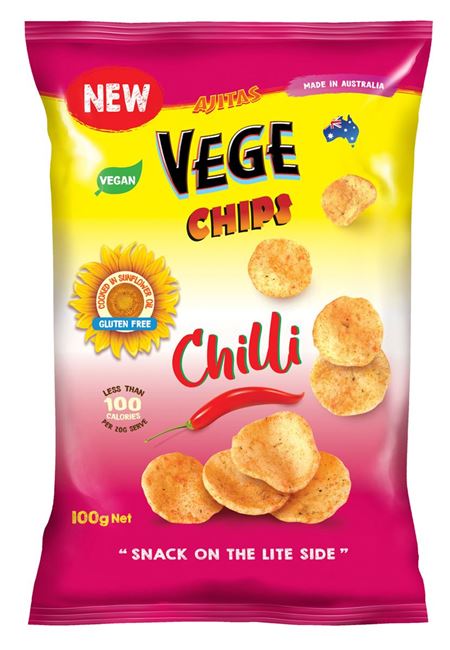 Picture of AJITAS VEGE CHIPS CHILLI 100g