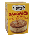 Picture of PAT AND STICKS CARAMEL PECAN ICECREAM SANDWICH  3 PACK