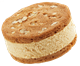 Picture of PAT AND STICKS CARAMEL PECAN ICECREAM SANDWICH  3 PACK