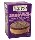 Picture of PAT AND STICKS DOUBLE CHOC ICECREAM SANDWICH  3 PACK