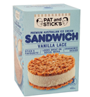Picture of PAT AND STICKS VANILLA LACE ICECREAM SANDWICH  3 PACK