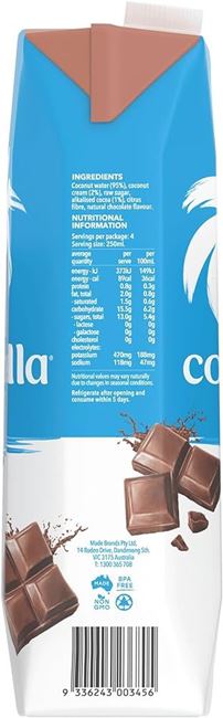 Picture of COCOBELLA CHOCOLATE COCONUT WATER 1L
