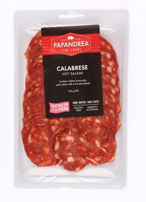 Picture of PAPANDREA CALABRESE HOT SALAMI 100G