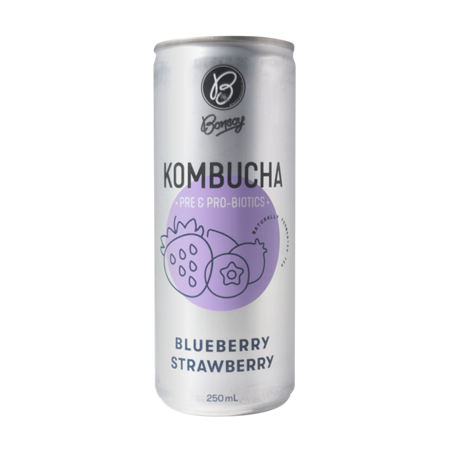 Picture of BONSOY BLUEBERRY & STRAWBERRY KOMBUCHA 320g